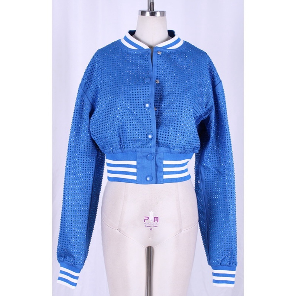 Rhinestone Bomber Jacket - Picture 4 of 5